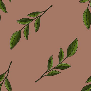Kusursuz Desenli Yeşil Manolya Mocha Mousse Arka Planında Büyük Tasarım Bırakıyor