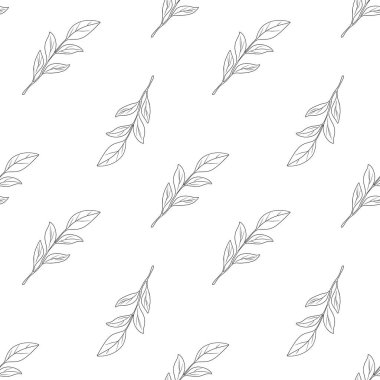 Kusursuz Desenli Şablon Şık Manolya Özeti Beyaz Arkaplanda Küçük Tasarım Bırakıyor