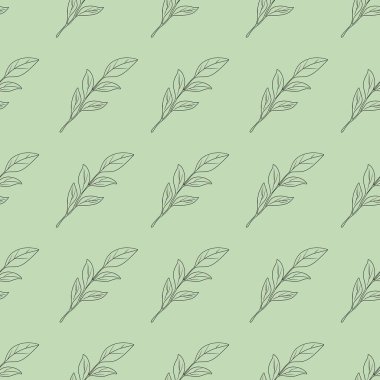 Kusursuz Desenli Manolya Pastel Yeşil Arkaplanda Küçük Tasarım Bırakıyor