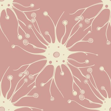 Soyut Nöron Şablonu Bir Pastel Pembe Arkaplanda Tıbbi ve Eğitimsel Projeler İçin Kusursuz