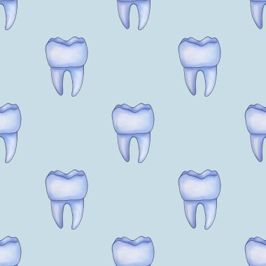 Pastel Mavi Arkaplanda Kusursuz Mavi Dişli Küçük Tasarım