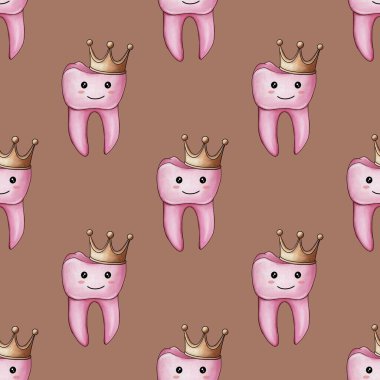 Kusursuz desenli Pembe Kawaii Dişi Mocha Mousse 'un Küçük Tasarımı