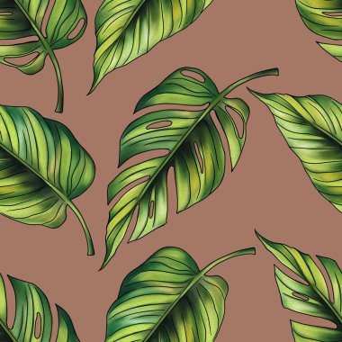 Canavar ve Orman, Mocha Mousse 'un Arkaplanında Büyük Tasarımlı Kusursuz Desensiz Kalıp Bırakıyor