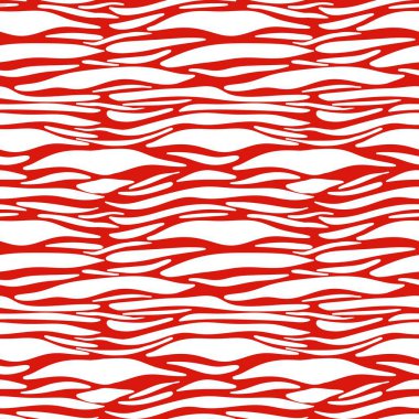 Kızıl Arkaplan ile Küçük Beyaz Kaplan Deseni