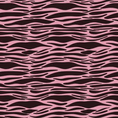 Pembe Arkaplan desenli küçük Siyah Kaplan deseni