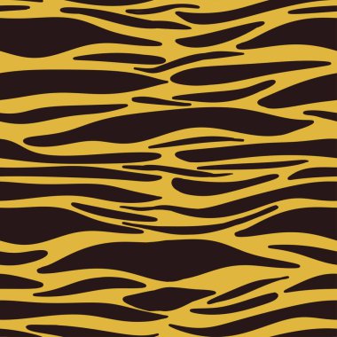 Sarı Arkaplan desenli Siyah Kaplan deseni