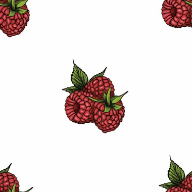 Büyük Kusursuz Desenli Ahududu Tasarımı