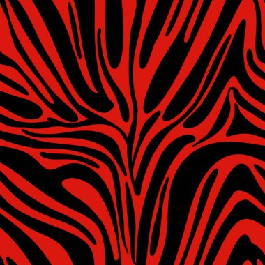 Kızıl Arkaplan ile Büyük Zebra Deseni