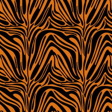 Turuncu Arkaplan ile Küçük Zebra Deseni