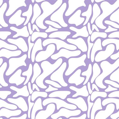 Violet Arkaplanlı Beyaz Küçük İnek Deseni