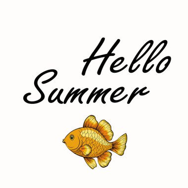 Altın bir balığın ve zarif bir yazı tipiyle 