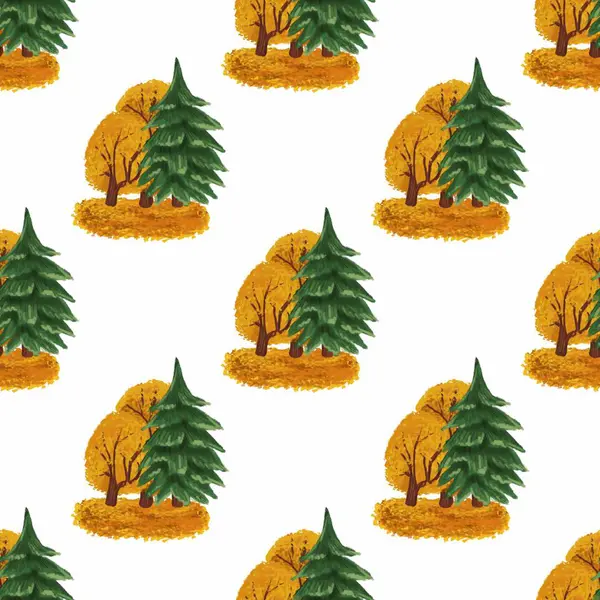 Düşen yaprakların arasına yerleştirilmiş yaprakların ve yaprakların el boyaması resimlerinin olduğu kusursuz sonbahar desenleri büyüleyici ve rahat bir orman manzarası yaratıyor..