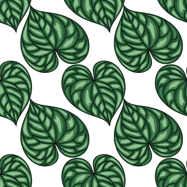 Koyu yeşil gölgelerde şekillendirilmiş kalp şeklindeki yaprakların kusursuz vektör deseni, verimli ve dokulu bir botanik tasarımı yaratıyor. Çeşitli uygulamalar için mükemmel..