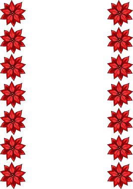 Canlı kırmızı noktalı Noel vektör sınır tasarımı, tatil kartları, davetiyeler veya şenlikli dekorasyonlar için mükemmel..