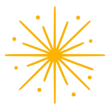 El çizgileri ve dağınık noktalarla soyut altın vektör güneş patlaması, şenlikli tasarımlar ve parlak arka planlar için mükemmel..