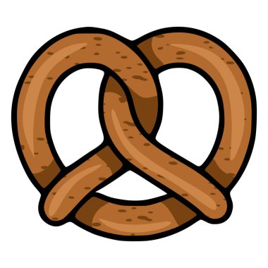 Krakerin ayrıntılı bir vektör çizimi, rengarenk bir renk paleti ve desenli bir yüzey sergiliyor, fırın markası veya yiyecekle ilgili tasarımlar için ideal..