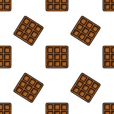 Kalıplı yüzeyi olan kusursuz kahverengi waffle modelleri, fırın ambalajı, kafe menüleri veya tatlı temalı tasarımlar için idealdir..