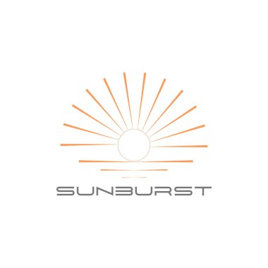 Güneş kremi soyut logo tasarımı. Beyaz arkaplan