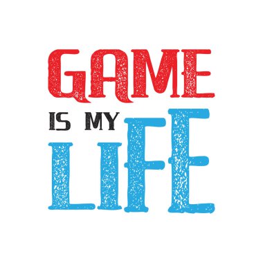 Oyun benim hayat tipografi t-shirt tasarımımdır.