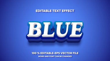 mavi düzenlenebilir metin efekti