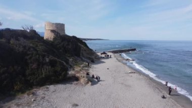Korsika şehrinin hava manzarası, Fransa