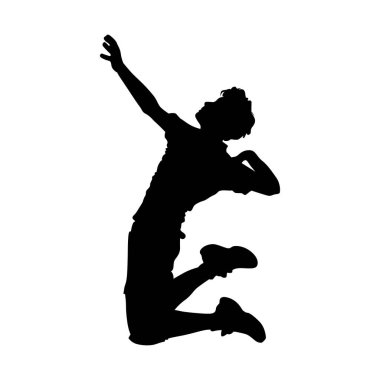 Voleybol oyuncusu siluet vektör tasarımı çizicisi