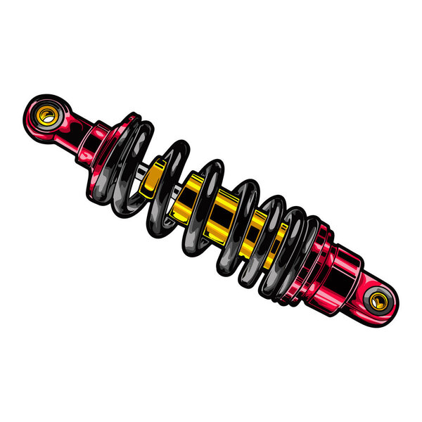 Motorcycle shockbreaker vector art illustrator