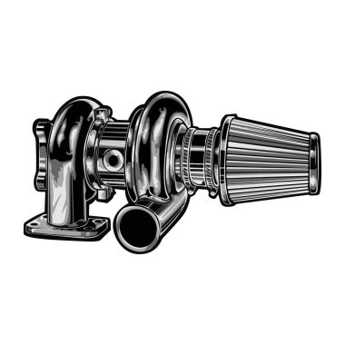 Turbo Motor Vektör Tasarımı İllüstratör Sanatı