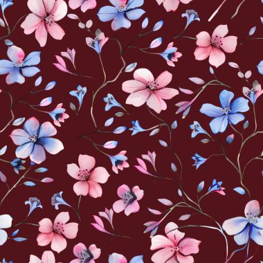 Çiçekli, kusursuz çiçek deseni.