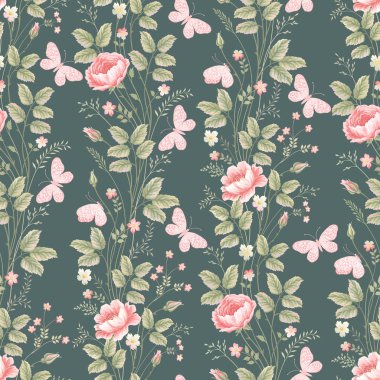 Çiçeklerle kusursuz desen