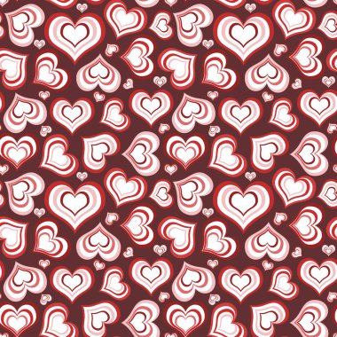 Sevgililer Günü Kalplerin kusursuz deseni.