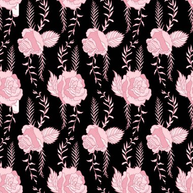 Gül ile sorunsuz çiçek duvar kağıdı