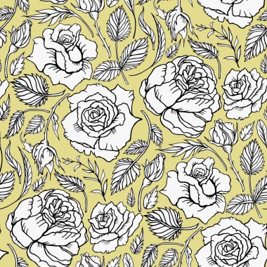 Gül ile sorunsuz çiçek duvar kağıdı