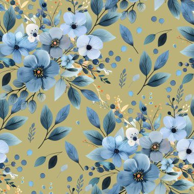 Çiçeklerle kusursuz desen