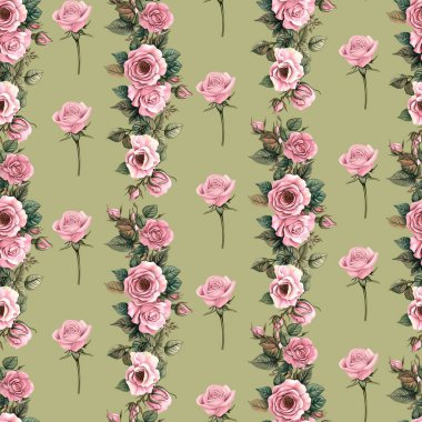 Suluboya çiçek Dikişsiz desen arka plan