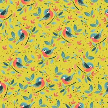 Kuşlarda kusursuz desen.