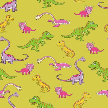 Dinozorlarda kusursuz desen.