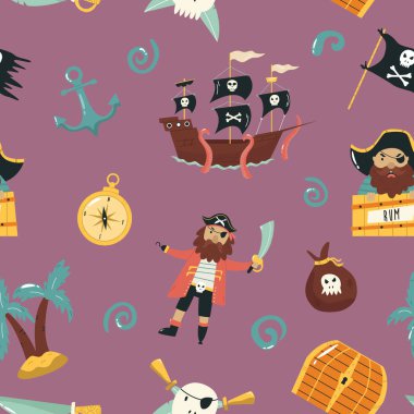 Korsan sembollü desen