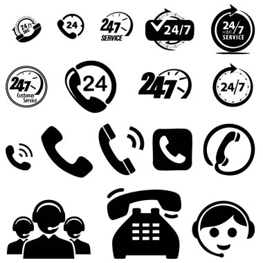 vektör kümesi 25 telefon simgesi.