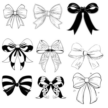 Dekorasyon için yay koleksiyonu