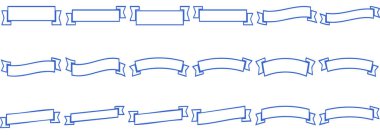 Mavi kurdele pankartı seti