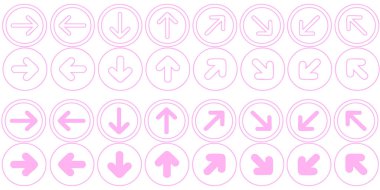 Ok işaretleri. bir takım ikonlar. vektör simgeleri