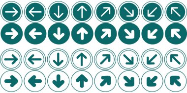 ok işaretleri vektör kümesi.