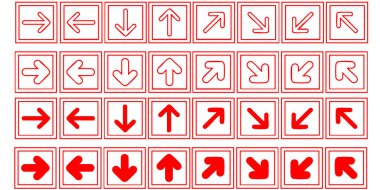 vector illustration of a red arrow