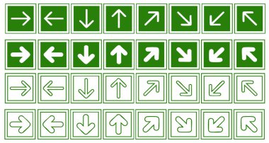 Yeşil okları kümesi