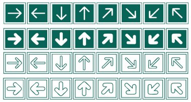 Ok vektör simgesi ayarlandı