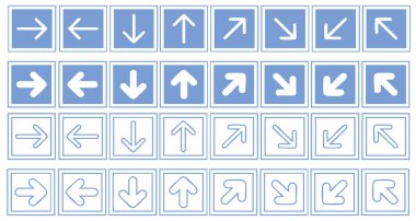 ok vektör simgeleri kümesi