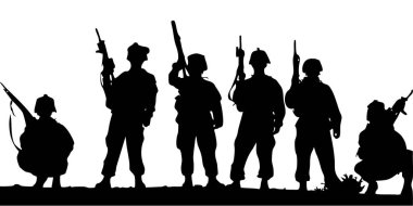 Ormandaki avcı silueti