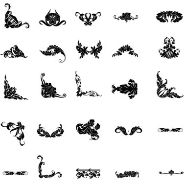 Tasarımınız için el çizimi klasik elementler