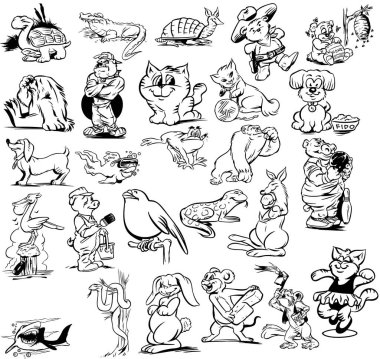 Çizgi filmlerdeki hayvanlar.